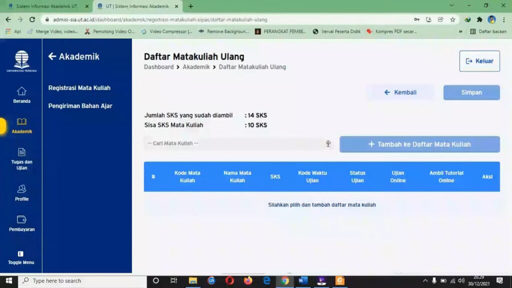 Bagaimana Cara Registrasi Mata Kuliah UT? - Data Pendidikan